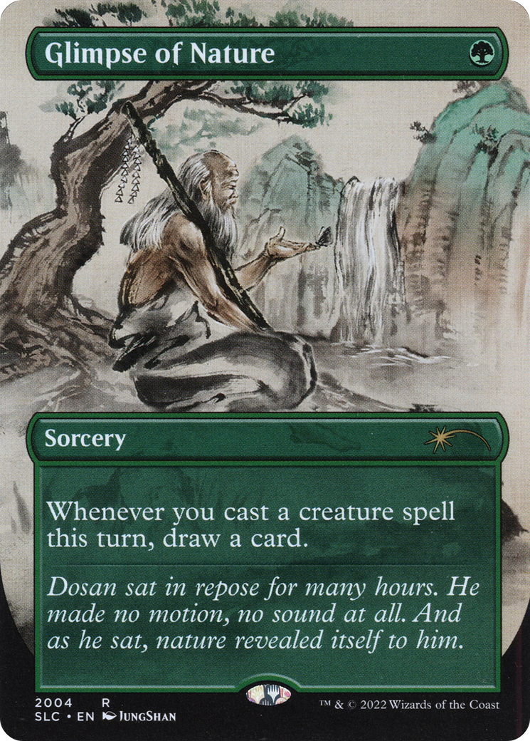 Glimpse of Nature (SLC-2004) - Secret Lair 30th Anniversary Countdown Kit (Borderless) - Premium MTG Single from Wizards of the Coast - Just $2.48! Shop now at Game Crave Tournament Store