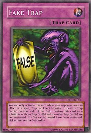 Fake Trap (DB1-EN164) - Dark Beginning 1 Unlimited - Premium Yugioh Single from Konami - Just $0.25! Shop now at Game Crave Tournament Store