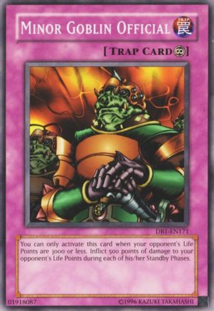 Minor Goblin Official (DB1-EN171) - Dark Beginning 1 Unlimited - Premium Yugioh Single from Konami - Just $0.25! Shop now at Game Crave Tournament Store