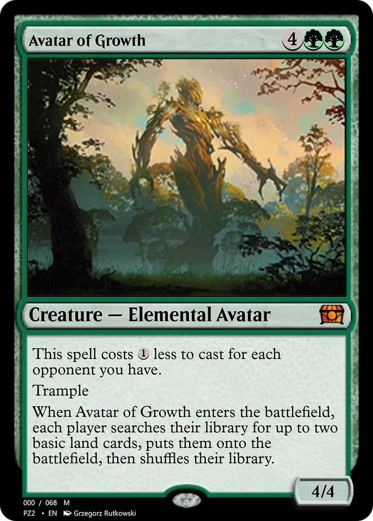 Avatar of Growth (PZ2-70785) - Treasure Chest Foil - Premium MTG Single from Wizards of the Coast - Just $0! Shop now at Game Crave Tournament Store