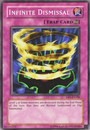 Infinite Dismissal (DB1-EN186) - Dark Beginning 1 Unlimited - Premium Yugioh Single from Konami - Just $0.26! Shop now at Game Crave Tournament Store