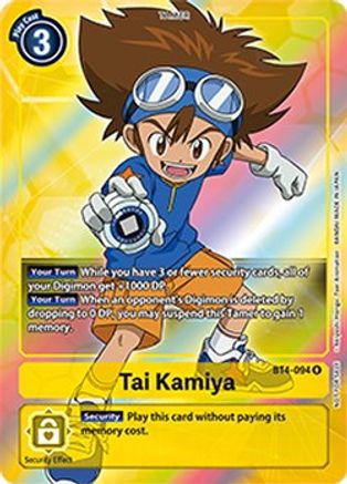 Tai Kamiya (Box Topper) (BT4-094) - Great Legend Foil - Premium Digimon Single from Bandai - Just $0.08! Shop now at Game Crave Tournament Store