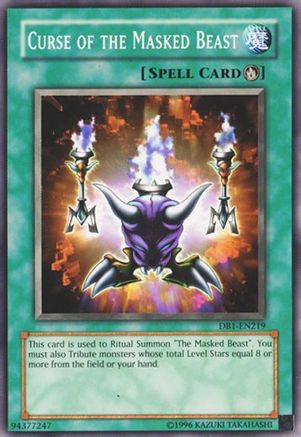 Curse of the Masked Beast (DB1-EN219) - Dark Beginning 1 Unlimited - Premium Yugioh Single from Konami - Just $0.26! Shop now at Game Crave Tournament Store