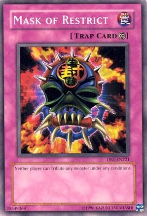 Mask of Restrict (DB1-EN221) - Dark Beginning 1 Unlimited - Premium Yugioh Single from Konami - Just $1.16! Shop now at Game Crave Tournament Store