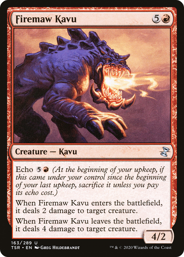 Firemaw Kavu (TSR-163) - Time Spiral Remastered Foil - Premium MTG Single from Wizards of the Coast - Just $0.08! Shop now at Game Crave Tournament Store