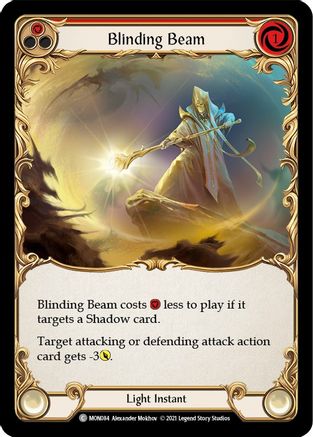 Blinding Beam (Red) (MON084) - Monarch Unlimited Edition Rainbow Foil - Premium Flesh And Blood Single from Legend Story Studios - Just $0.25! Shop now at Game Crave Tournament Store