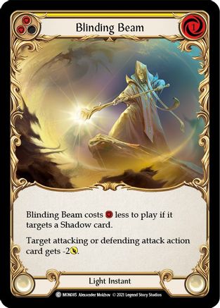 Blinding Beam (Yellow) (MON085) - Monarch 1st Edition Rainbow Foil - Premium Flesh And Blood Single from Legend Story Studios - Just $0.25! Shop now at Game Crave Tournament Store