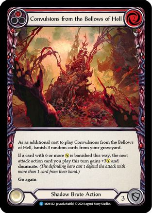 Convulsions from the Bellows of Hell (Red) (MON132) - Monarch 1st Edition Rainbow Foil - Premium Flesh And Blood Single from Legend Story Studios - Just $0.08! Shop now at Game Crave Tournament Store