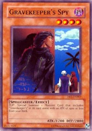 Gravekeeper's Spy (DR1-EN007) - Dark Revelation Volume 1 Unlimited - Premium Yugioh Single from Konami - Just $1.21! Shop now at Game Crave Tournament Store