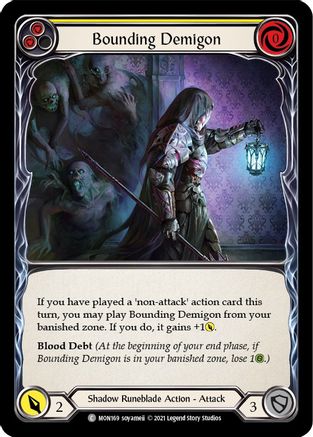 Bounding Demigon (Yellow) (MON169) - Monarch 1st Edition Rainbow Foil - Premium Flesh And Blood Single from Legend Story Studios - Just $0.08! Shop now at Game Crave Tournament Store