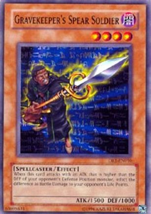 Gravekeeper's Spear Soldier (DR1-EN010) - Dark Revelation Volume 1 Unlimited - Premium Yugioh Single from Konami - Just $0.37! Shop now at Game Crave Tournament Store