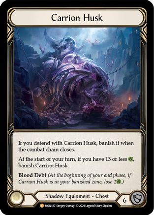 Carrion Husk (MON187) - Monarch Unlimited Edition Rainbow Foil - Premium Flesh And Blood Single from Legend Story Studios - Just $54.28! Shop now at Game Crave Tournament Store