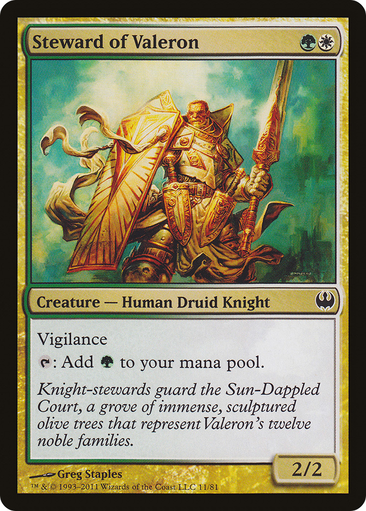 Steward of Valeron (DDG-011) - Duel Decks: Knights vs. Dragons - Premium MTG Single from Wizards of the Coast - Just $0.08! Shop now at Game Crave Tournament Store