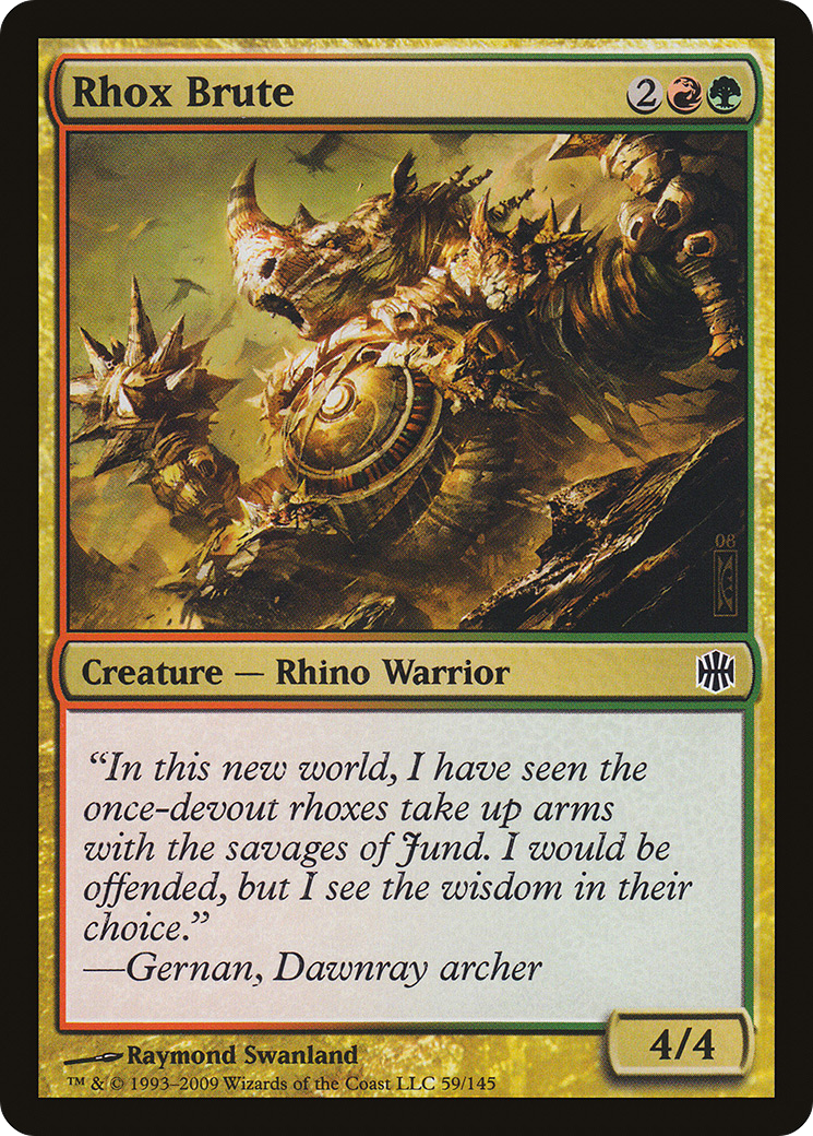 Rhox Brute (ARB-059) - Alara Reborn - Premium MTG Single from Wizards of the Coast - Just $0.25! Shop now at Game Crave Tournament Store