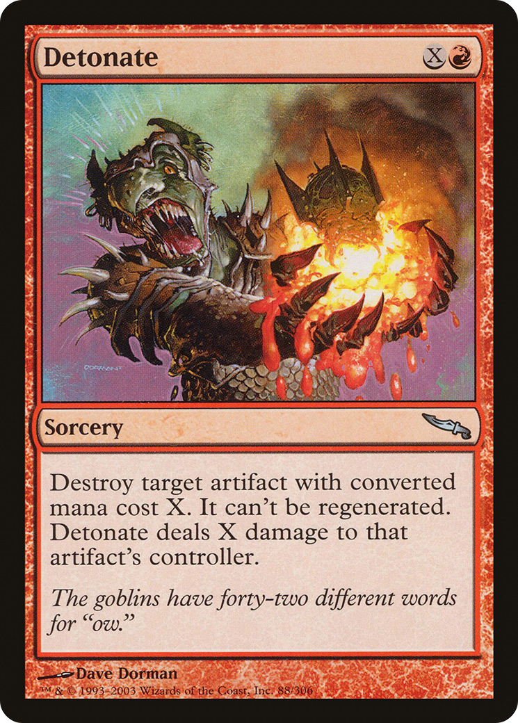 Detonate (MRD-088) - Mirrodin - Premium MTG Single from Wizards of the Coast - Just $0.25! Shop now at Game Crave Tournament Store