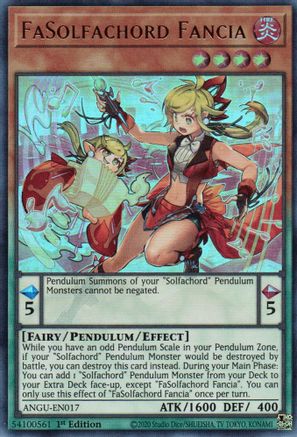 FaSolfachord Fancia (ANGU-EN017) - Ancient Guardians 1st Edition - Premium Yugioh Single from Konami - Just $2.19! Shop now at Game Crave Tournament Store