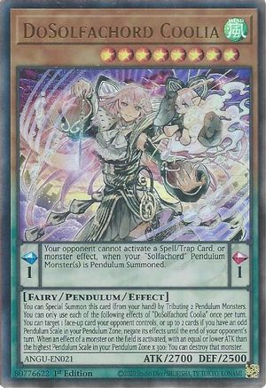 DoSolfachord Coolia (ANGU-EN021) - Ancient Guardians 1st Edition - Premium Yugioh Single from Konami - Just $3! Shop now at Game Crave Tournament Store