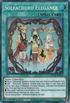 Solfachord Elegance (ANGU-EN022) - Ancient Guardians 1st Edition - Premium Yugioh Single from Konami - Just $0.25! Shop now at Game Crave Tournament Store