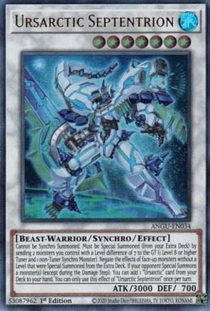Ursarctic Septentrion (ANGU-EN034) - Ancient Guardians 1st Edition - Premium Yugioh Single from Konami - Just $0.83! Shop now at Game Crave Tournament Store