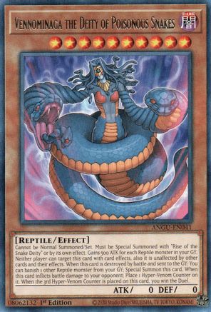 Vennominaga the Deity of Poisonous Snakes (ANGU-EN041) - Ancient Guardians 1st Edition - Premium Yugioh Single from Konami - Just $0.25! Shop now at Game Crave Tournament Store