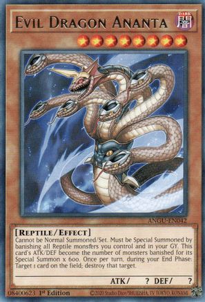 Evil Dragon Ananta (ANGU-EN042) - Ancient Guardians 1st Edition - Premium Yugioh Single from Konami - Just $0.25! Shop now at Game Crave Tournament Store