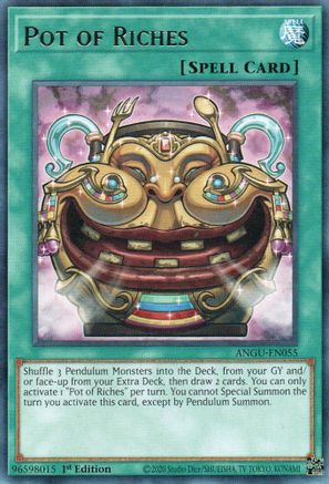 Pot of Riches (ANGU-EN055) - Ancient Guardians 1st Edition - Premium Yugioh Single from Konami - Just $0.25! Shop now at Game Crave Tournament Store