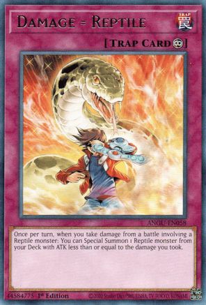 Damage = Reptile (ANGU-EN058) - Ancient Guardians 1st Edition - Premium Yugioh Single from Konami - Just $0.08! Shop now at Game Crave Tournament Store