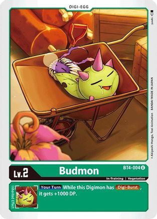 Budmon (BT4-004) - Great Legend - Premium Digimon Single from Bandai - Just $0.08! Shop now at Game Crave Tournament Store