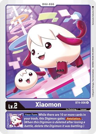 Xiaomon (BT4-006) - Great Legend - Premium Digimon Single from Bandai - Just $0.25! Shop now at Game Crave Tournament Store