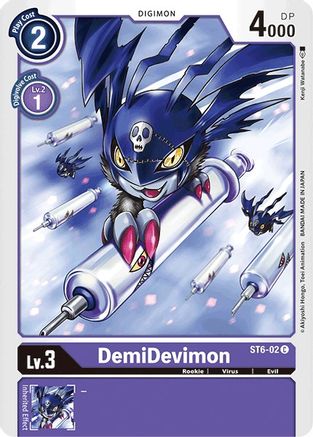 DemiDevimon (ST6-02) - Starter Deck 06: Venomous Violet - Premium Digimon Single from Bandai - Just $0.25! Shop now at Game Crave Tournament Store