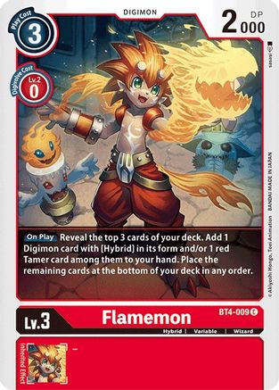 Flamemon (BT4-009) - Great Legend - Premium Digimon Single from Bandai - Just $0.25! Shop now at Game Crave Tournament Store