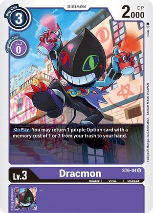 Dracmon (ST6-04) - Starter Deck 06: Venomous Violet - Premium Digimon Single from Bandai - Just $0.08! Shop now at Game Crave Tournament Store