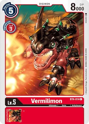 Vermilimon (BT4-014) - Great Legend - Premium Digimon Single from Bandai - Just $0.08! Shop now at Game Crave Tournament Store