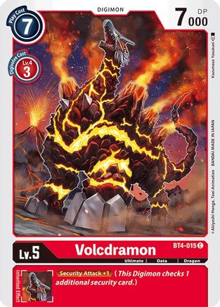 Volcdramon (BT4-015) - Great Legend - Premium Digimon Single from Bandai - Just $0.08! Shop now at Game Crave Tournament Store