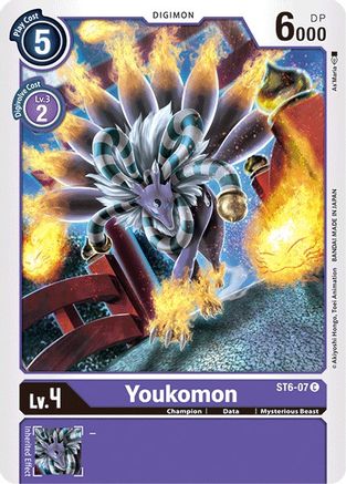 Youkomon (ST6-07) - Starter Deck 06: Venomous Violet - Premium Digimon Single from Bandai - Just $0.25! Shop now at Game Crave Tournament Store