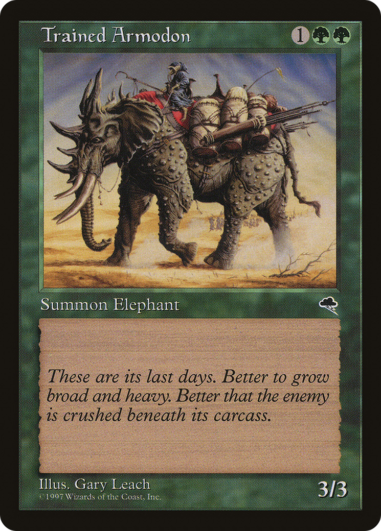 Trained Armodon (TMP-260) - Tempest - Premium MTG Single from Wizards of the Coast - Just $0.08! Shop now at Game Crave Tournament Store