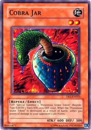 Cobra Jar (DR1-EN023) - Dark Revelation Volume 1 Unlimited - Premium Yugioh Single from Konami - Just $0.38! Shop now at Game Crave Tournament Store