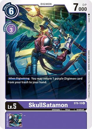 SkullSatamon (ST6-10) - Starter Deck 06: Venomous Violet - Premium Digimon Single from Bandai - Just $0.08! Shop now at Game Crave Tournament Store