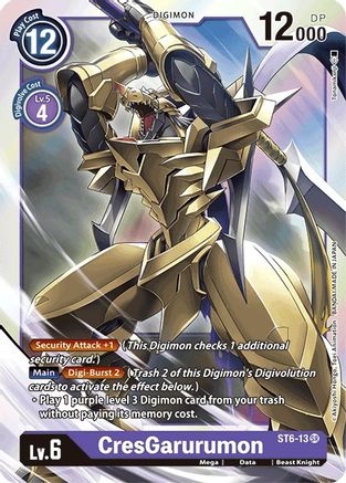 CresGarurumon (ST6-13) - Starter Deck 06: Venomous Violet Foil - Premium Digimon Single from Bandai - Just $0.08! Shop now at Game Crave Tournament Store