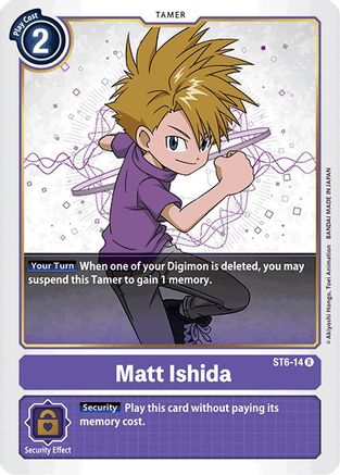 Matt Ishida (ST6-14) - Starter Deck 06: Venomous Violet - Premium Digimon Single from Bandai - Just $0.08! Shop now at Game Crave Tournament Store