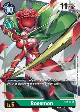 Rosemon (ST4-12) - Starter Deck 04: Giga Green - Premium Digimon Single from Bandai - Just $0.08! Shop now at Game Crave Tournament Store