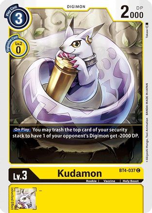 Kudamon (BT4-037) - Great Legend - Premium Digimon Single from Bandai - Just $0.25! Shop now at Game Crave Tournament Store