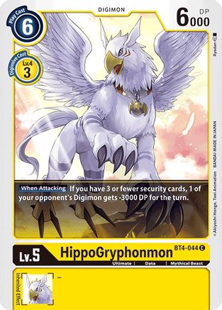 HippoGryphonmon (BT4-044) - Great Legend - Premium Digimon Single from Bandai - Just $0.08! Shop now at Game Crave Tournament Store