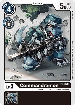Commandramon (ST5-05) - Starter Deck 05: Machine Black - Premium Digimon Single from Bandai - Just $0.25! Shop now at Game Crave Tournament Store