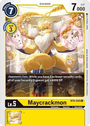 Maycrackmon (BT4-045) - Great Legend - Premium Digimon Single from Bandai - Just $0.08! Shop now at Game Crave Tournament Store