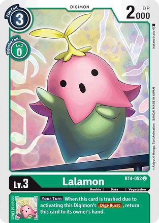 Lalamon (BT4-052) - Great Legend - Premium Digimon Single from Bandai - Just $0.25! Shop now at Game Crave Tournament Store