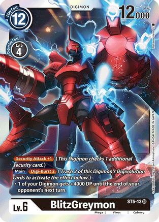 BlitzGreymon (ST5-13) - Starter Deck 05: Machine Black Foil - Premium Digimon Single from Bandai - Just $0.08! Shop now at Game Crave Tournament Store