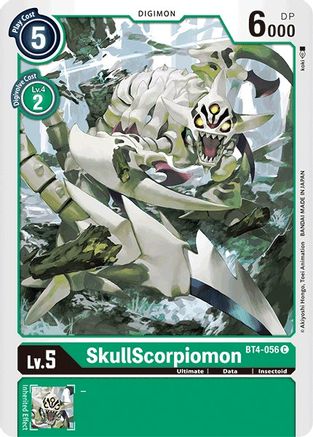 SkullScorpiomon (BT4-056) - Great Legend - Premium Digimon Single from Bandai - Just $0.08! Shop now at Game Crave Tournament Store