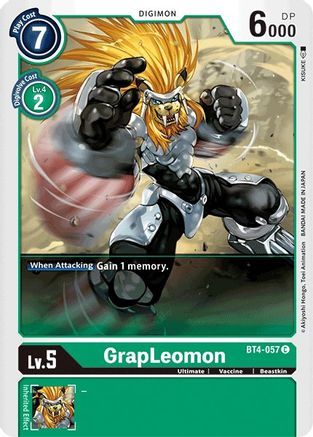 GrapLeomon (BT4-057) - Great Legend - Premium Digimon Single from Bandai - Just $0.08! Shop now at Game Crave Tournament Store