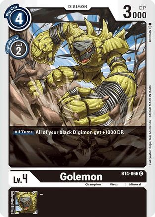 Golemon (BT4-066) - Great Legend - Premium Digimon Single from Bandai - Just $0.08! Shop now at Game Crave Tournament Store